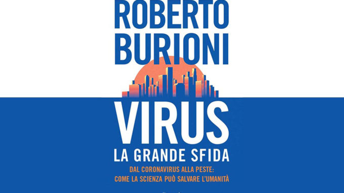 Roberto Burioni, Virus La grande sfida - cover Cover del libro Virus, la grane sfida di Roberto Burioni