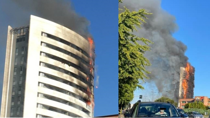 Incendio in via Antonini