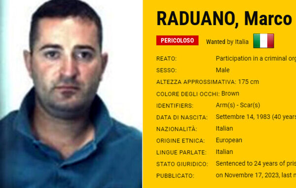 Marco Raduano ricercato europol