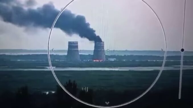 centrale in fiamme