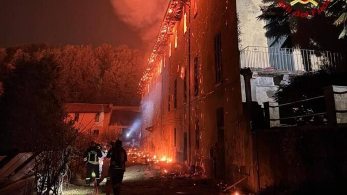 incendio monastero bernaga
