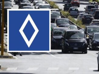 cartello Rombo bianco